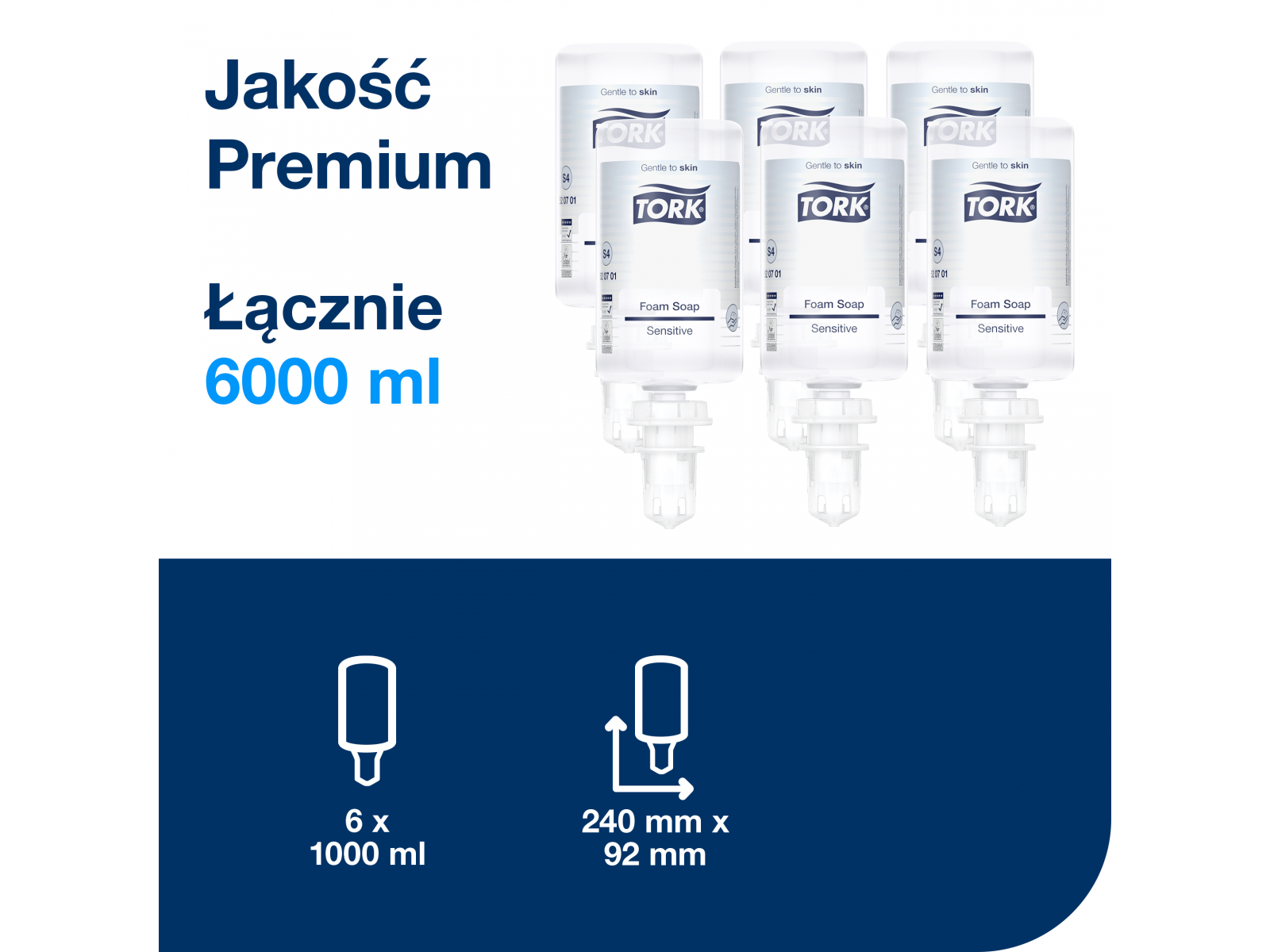 Pianka S4 TORK 520701 EXTRA MILD Do Skóry wrażliwej Premium 1L